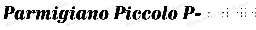 Parmigiano Piccolo P字体转换